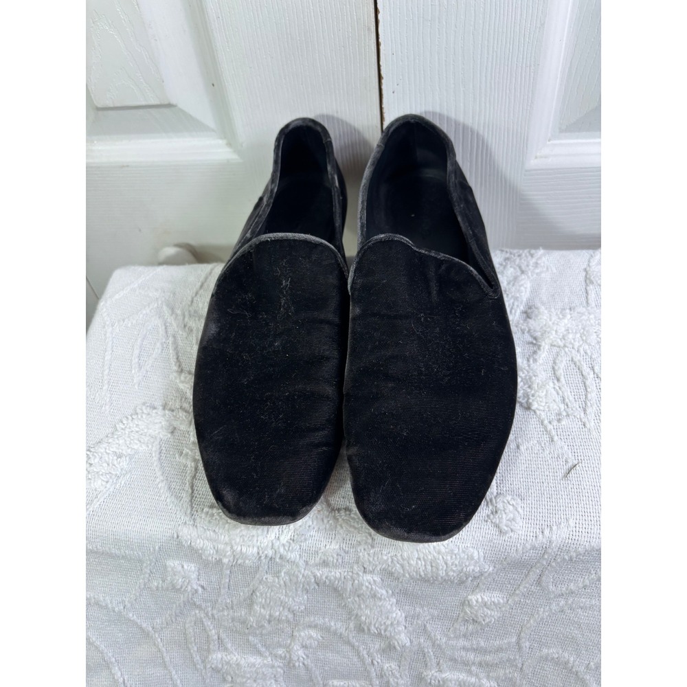 Vince Black Velvet Loafers Slip On Shoes‎ Minimalist Comfort Casual 7